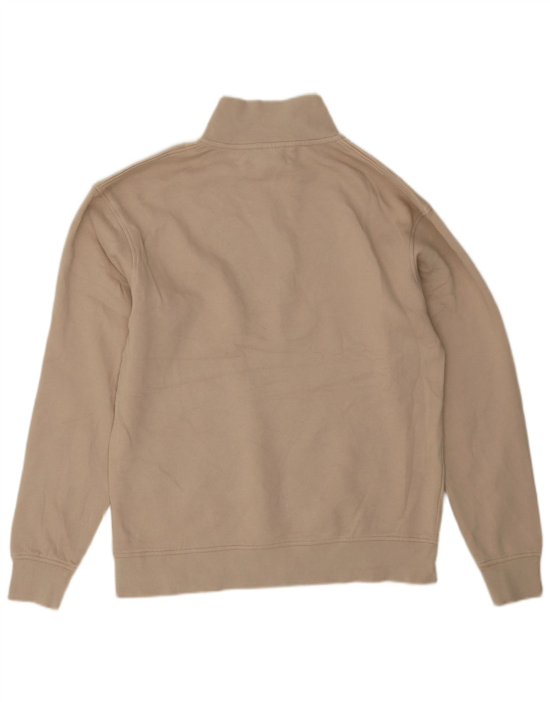 Jack & Jones moletom masculino com zíper e gola alta de algodão bege médio