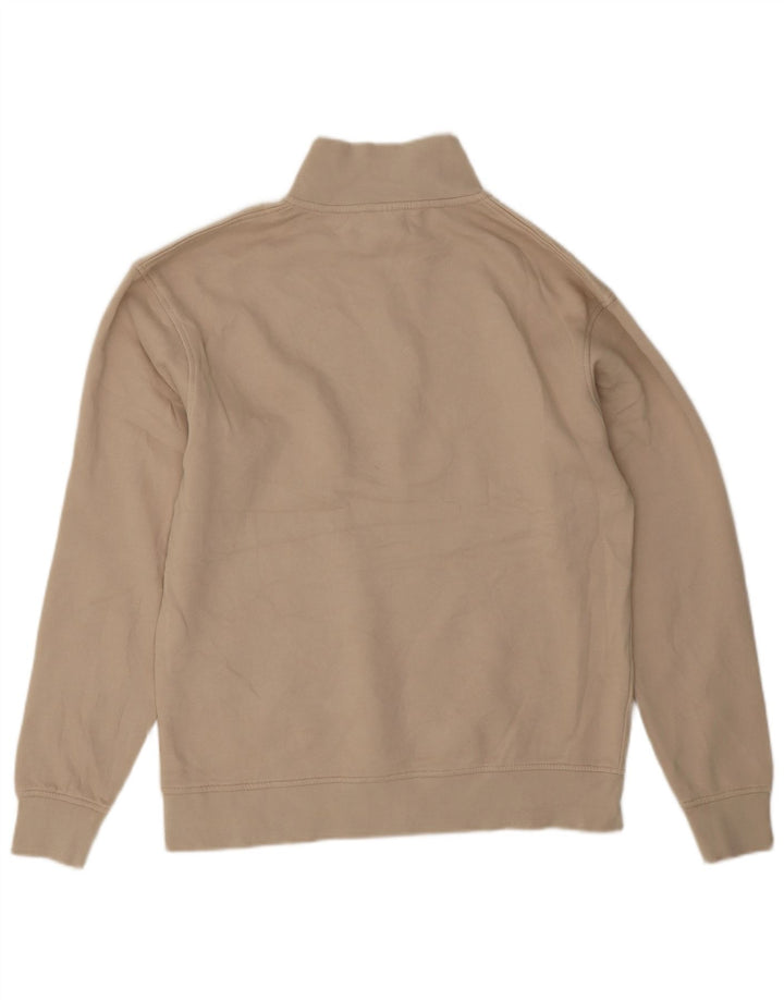 Jack & Jones moletom masculino com zíper e gola alta de algodão bege médio