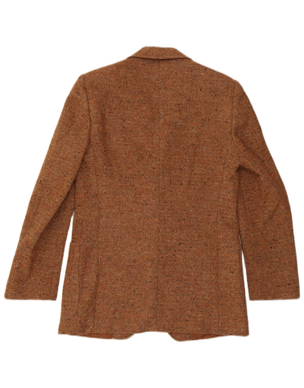 Jaqueta blazer masculina vintage com 2 botões IT 50 grande marrom manchada