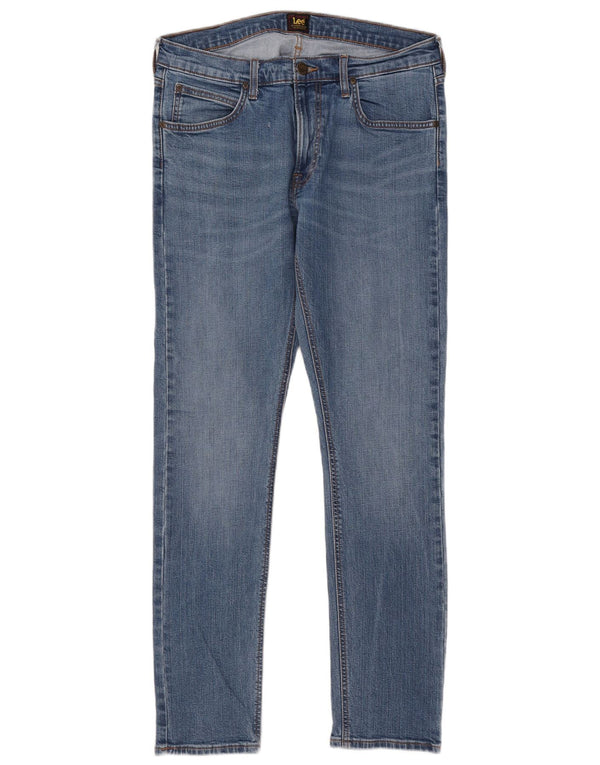 Lee Mens Luke Tapered Jeans Slim W34 L32 Azul Algodão
