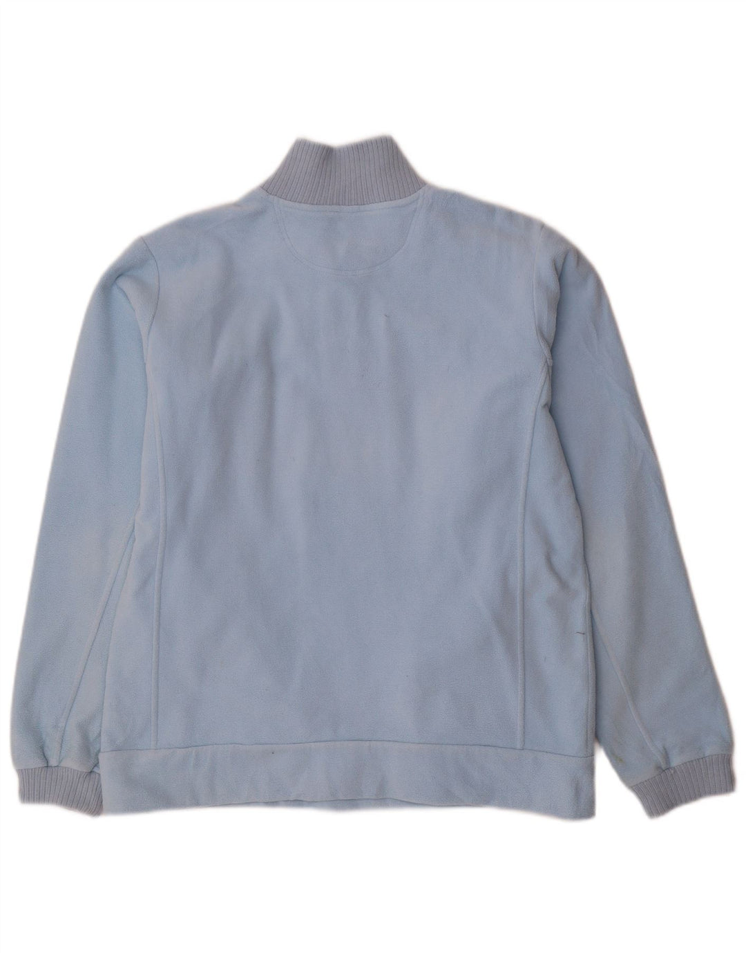 Jumper de lã feminino Champion com zíper e gola UK 16 grande azul poliéster