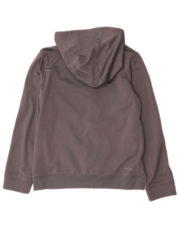 Suéter com capuz NIKE Boys Dri Fit Zip 13-14 anos XL cinza colorblock