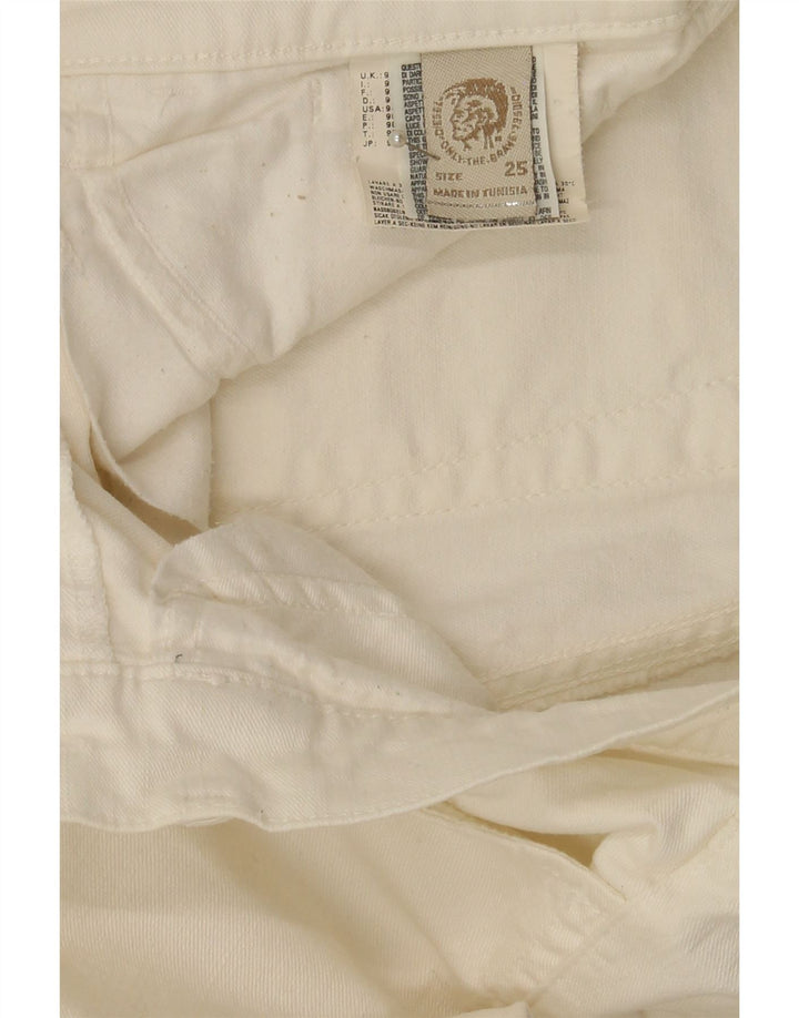 DIESEL Jeans Slim Feminino W25 L27 Algodão Branco