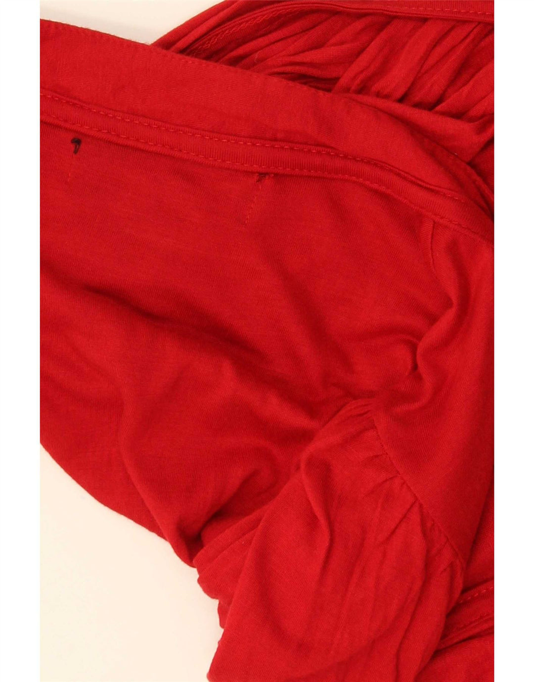 Zara blusa feminina manga 3/4 top UK 8 pequena vermelha