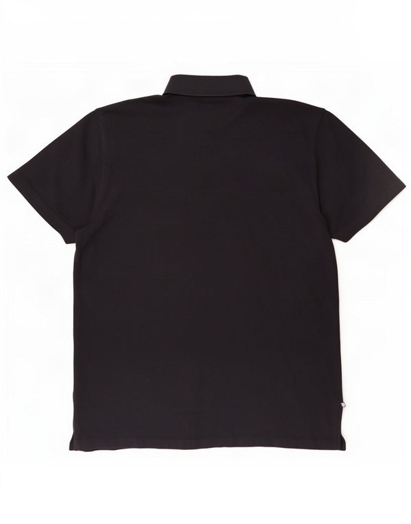 Camisa polo masculina Hugo Boss grande algodão azul marinho