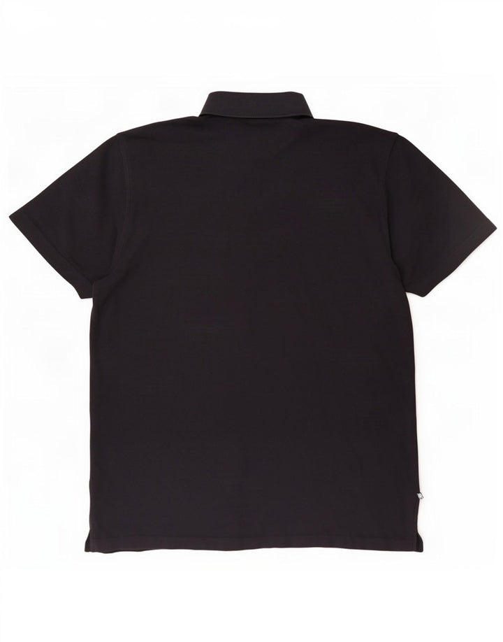 Camisa polo masculina Hugo Boss grande algodão azul marinho