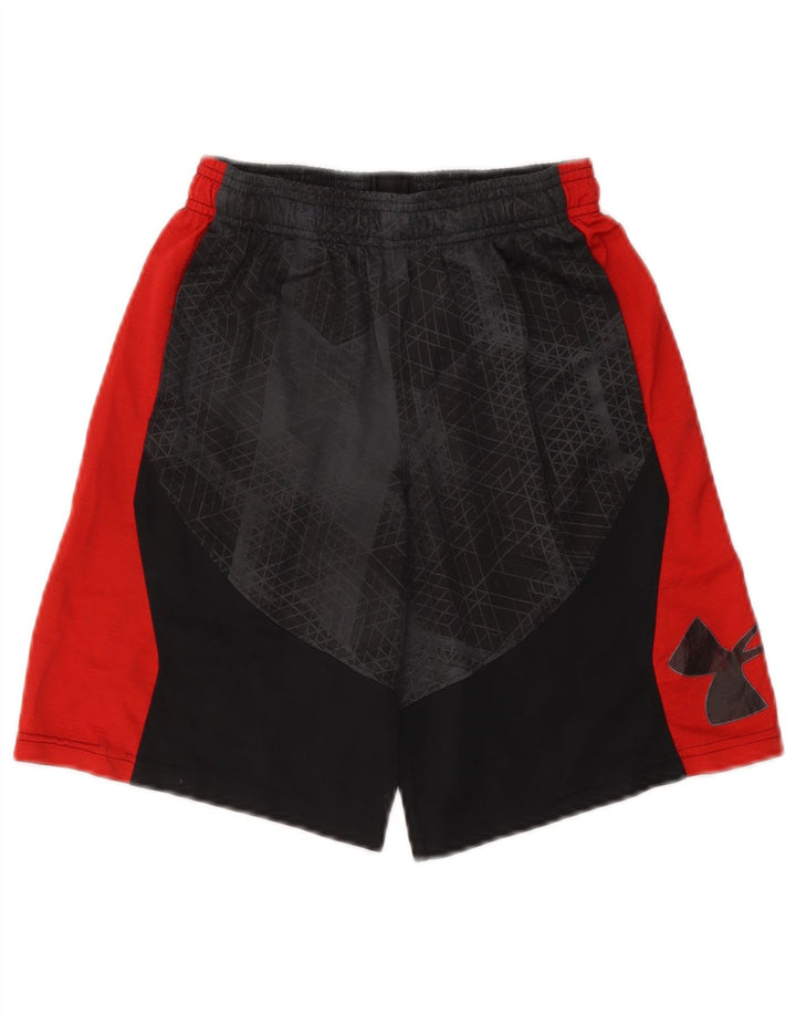 Shorts esportivos UNDER ARMOUR Boys Heat Gear 9-10 anos médio preto geométrico