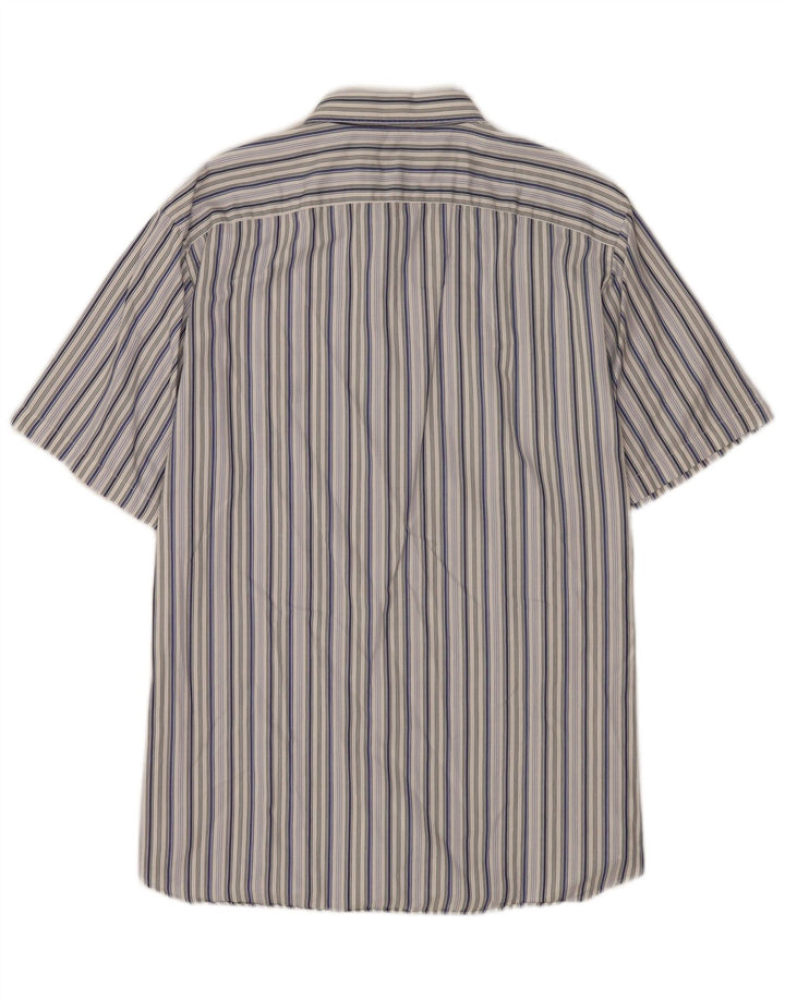 Camisa masculina de manga curta Etro tamanho 44 XL listrado multicolorido