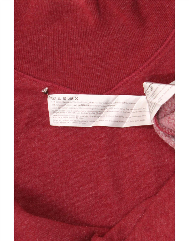 Jack Wills moletom feminino oversized jumper Reino Unido 12 algodão vermelho médio