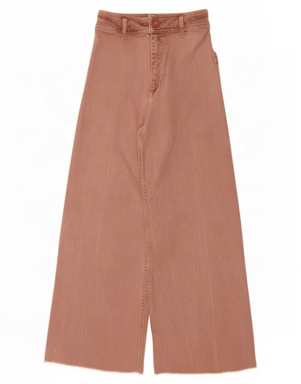 Calça jeans feminina Zara com perna larga EU 32 2XS W22 L24 rosa