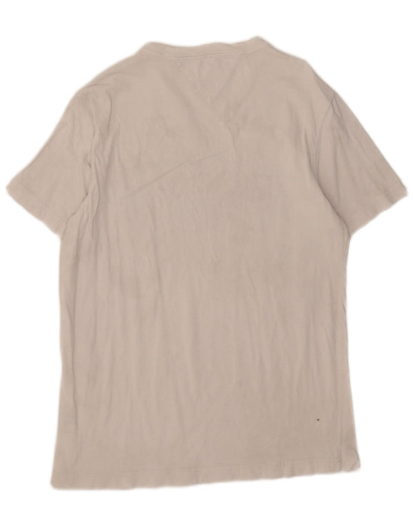 Tommy Hilfiger Camiseta masculina gráfica grande algodão branco