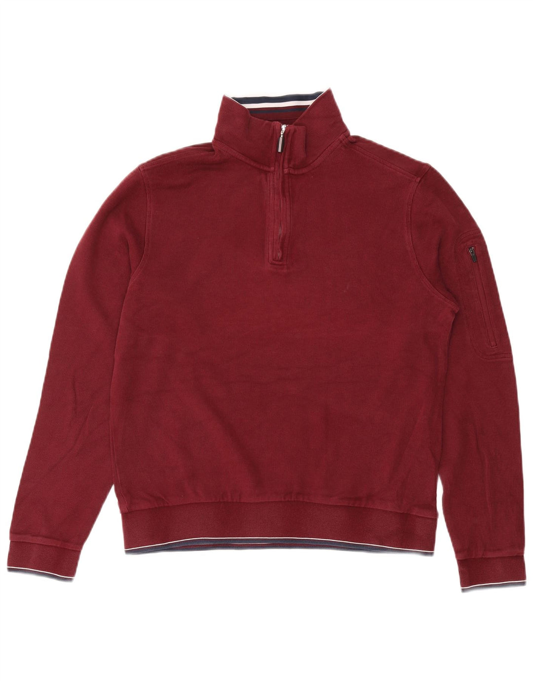 Suéter masculino Marks & Spencer Blue Harbor com capuz médio Borgonha