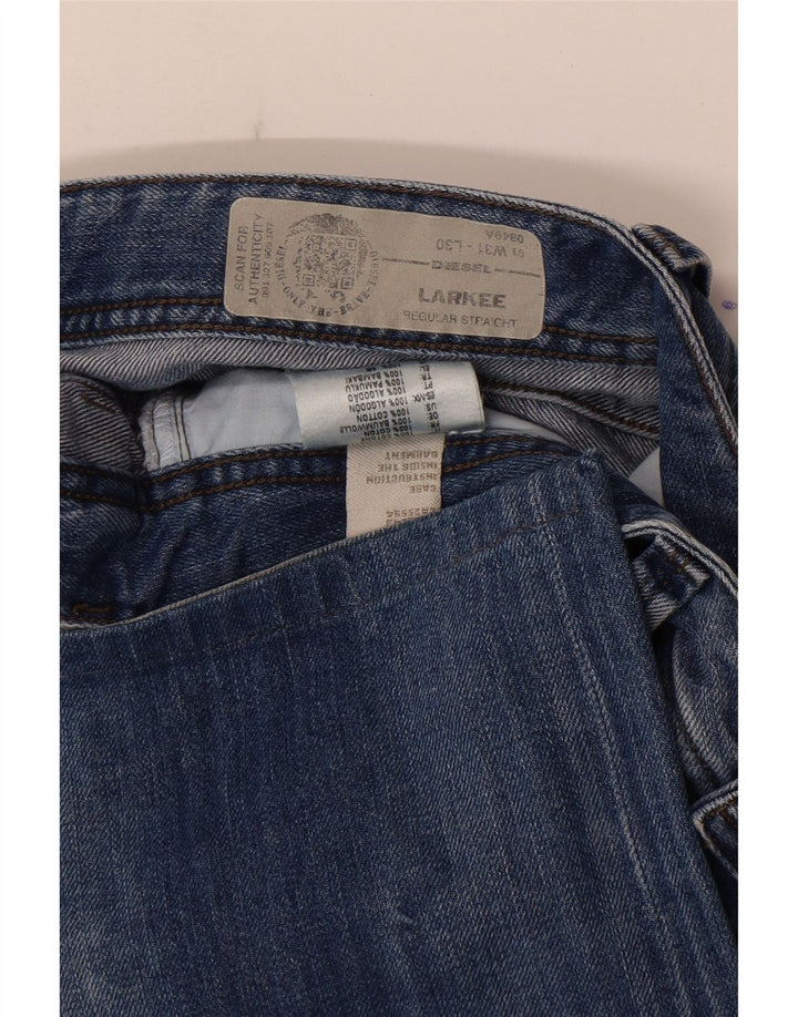 Diesel Mens Larkee Regular Straight Jeans W31 L30 Azul Algodão