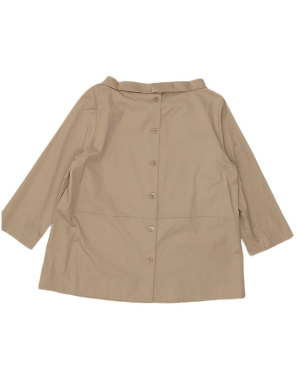 Cos blusa feminina manga 3/4 top EU 40 algodão bege médio