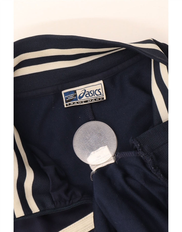 ASICS Mens Treino Top Jacket XL Azul Marinho Colourblock Poliéster