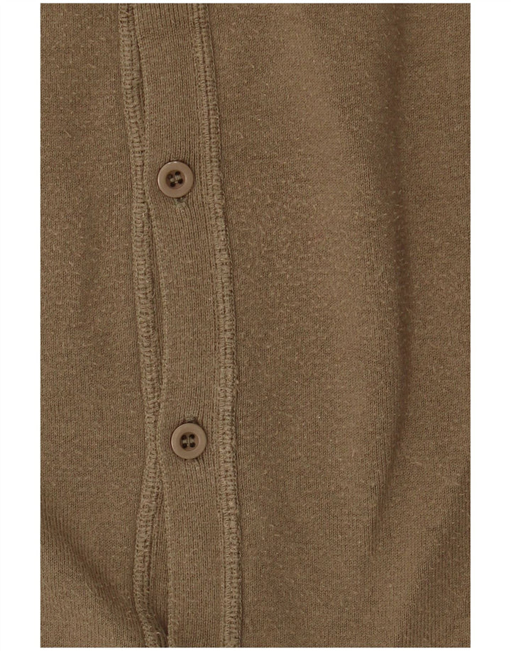 Suéter cardigã masculino Zara grande algodão cáqui