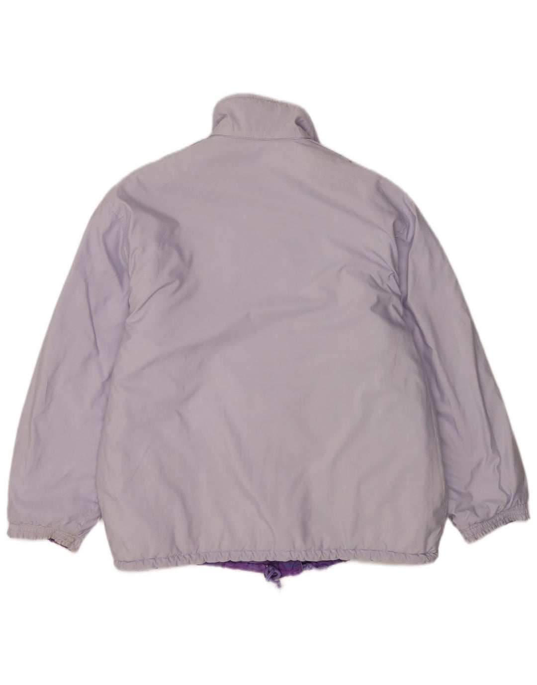 Jaqueta feminina superdimensionada reversível Belfe UK 14 grande roxo floral