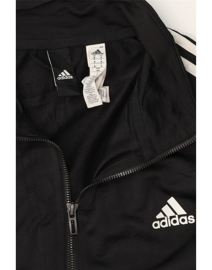 ADIDAS Mens Tracksuit Top Jacket Médio Preto Poliéster