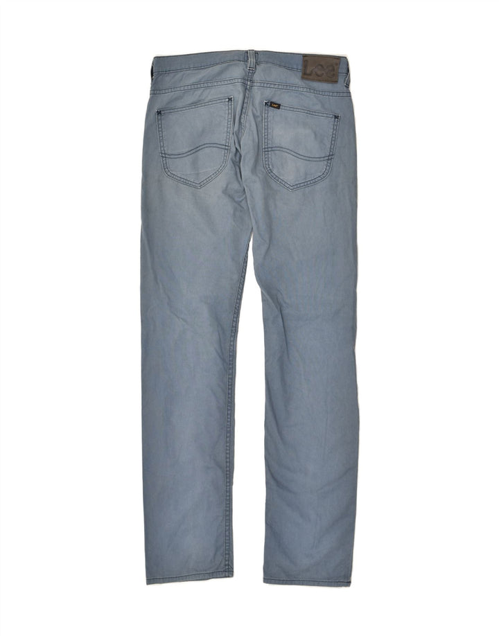 LEE Womens Straight Casual Trousers W31 L34 Blue Cotton Vintage Lee and Second-Hand Lee from Messina Hembry 