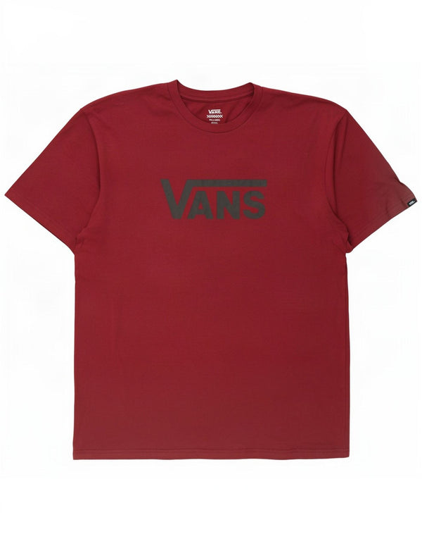 Vans Camiseta masculina gráfica Top XL Algodão Borgonha