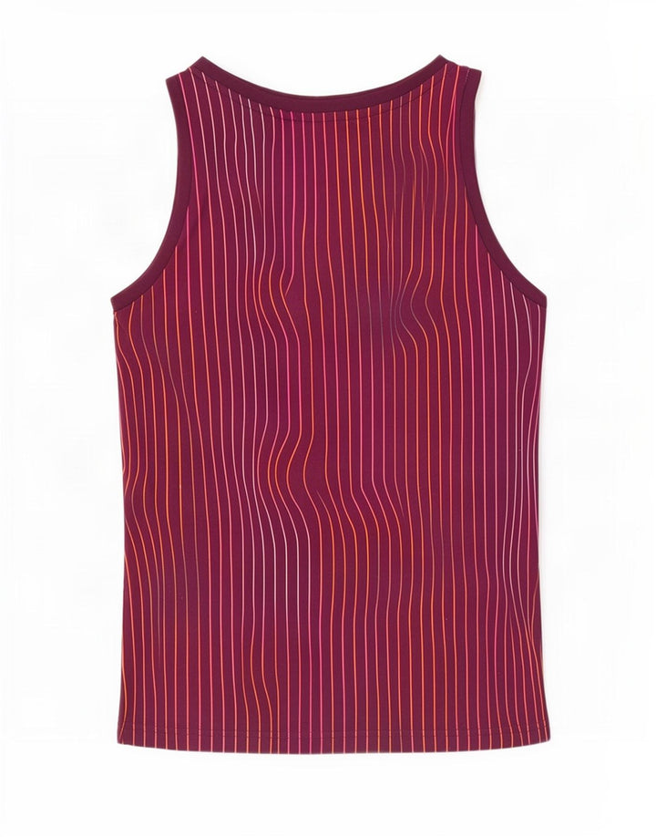 Adidas Mens Graphic Vest Top XS Borgonha Listrado Poliéster