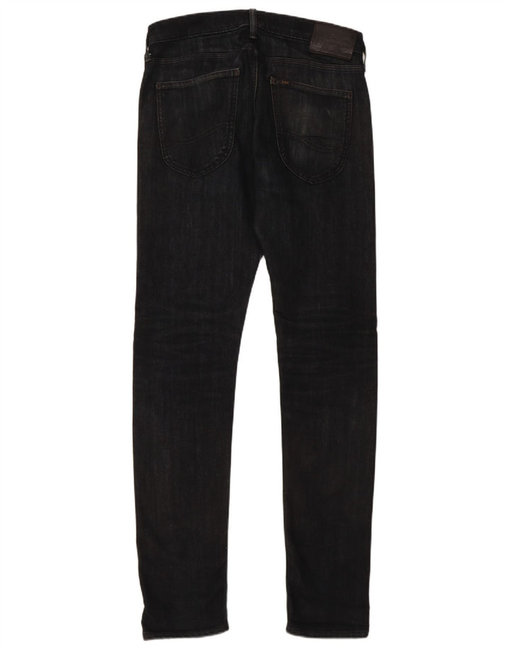 LEE Womens Luke Skinny Jeans W29 L32 Algodão Preto