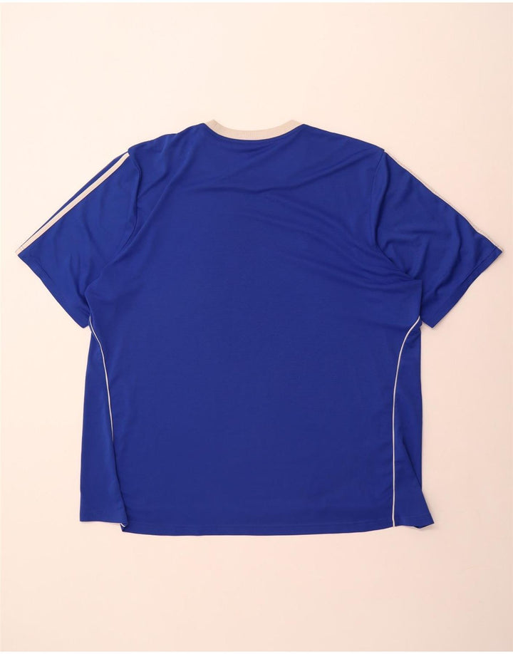 Adidas Masculino Climalite Camiseta Top 3XL Azul Poliéster