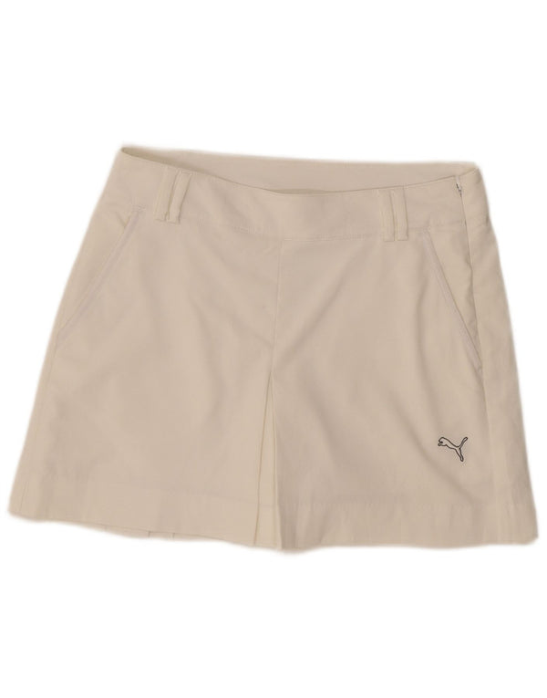 Puma Womens Skort UK 10 Pequeno Off White Poliéster