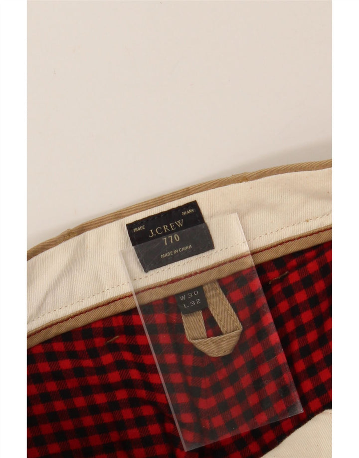 J. CREW Mens Slim Chino Trousers  W30 L32 Brown Cotton Vintage J. Crew and Second-Hand J. Crew from Messina Hembry 
