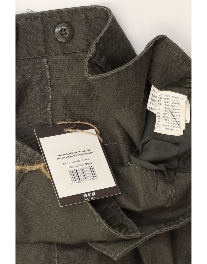 Shorts cargo masculino MFH 3XL W44 algodão cáqui