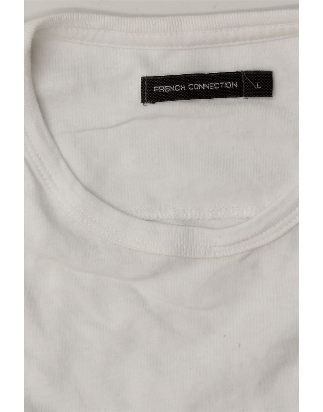 Camiseta masculina FRENCH CONNECTION grande branca