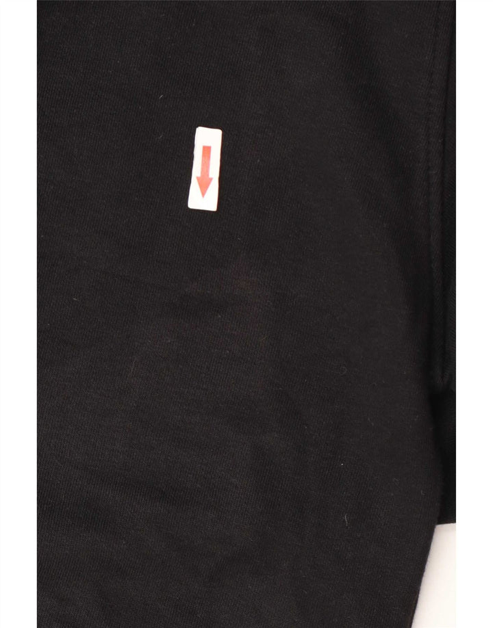 Suéter feminino Zara com gola redonda e algodão preto médio UK 14