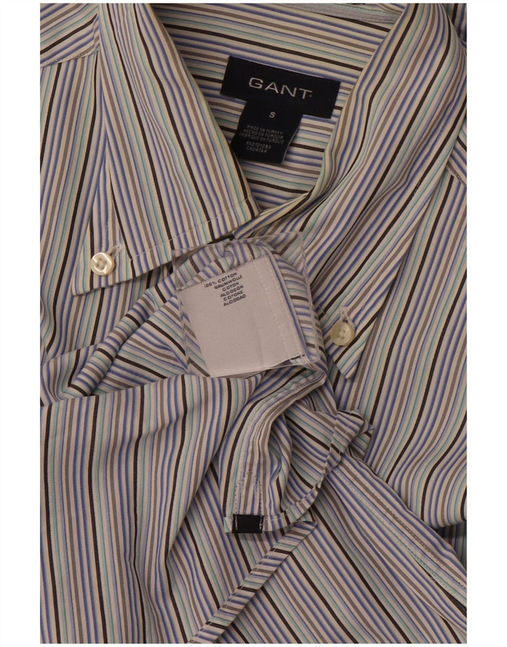 Camisa masculina GANT pequena listrada multicolorida de algodão