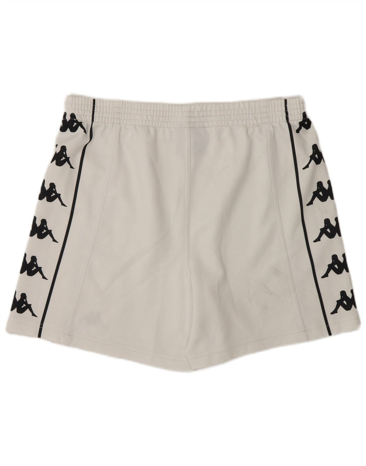 Shorts esportivos gráficos masculinos Kappa grande poliéster branco