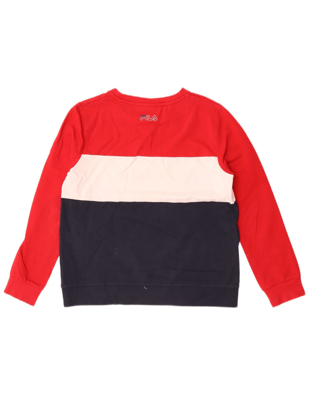 Fila Moletom Gráfico Masculino Jumper Pequeno Multicolorido Colorblock Algodão