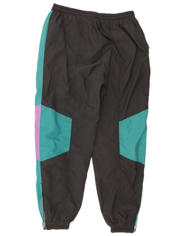 Calça de treino masculina vintage Joggers IT 50 grande bloco colorido verde
