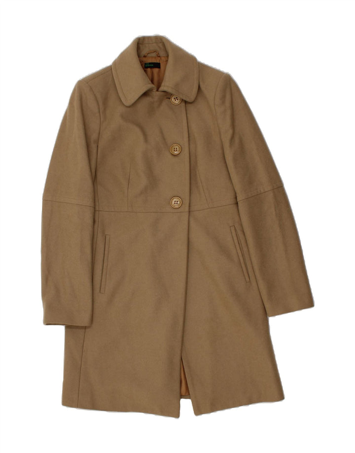 BENETTON Womens Overcoat IT 44 Medium Brown Wool Vintage Benetton and Second-Hand Benetton from Messina Hembry 