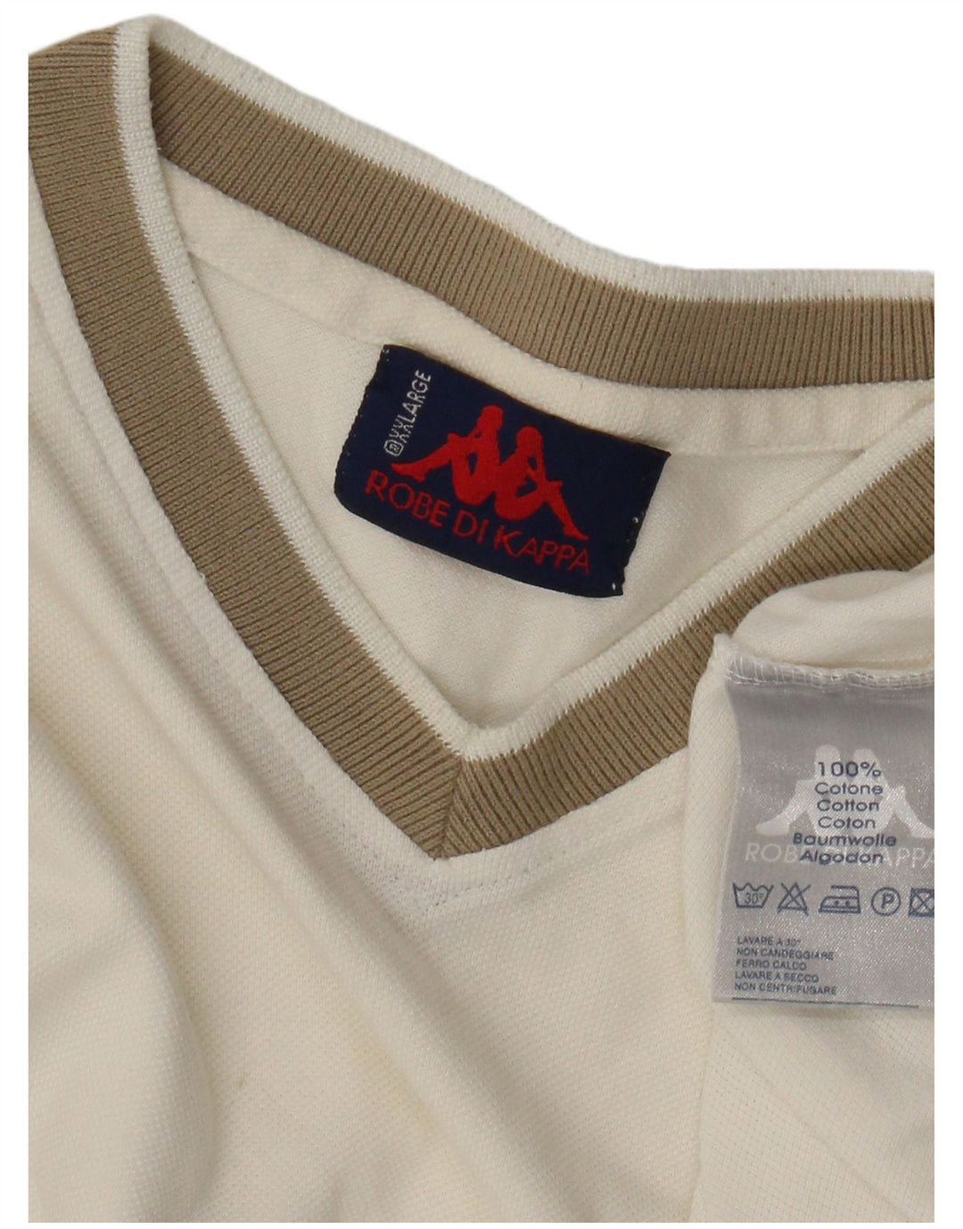 Camiseta masculina Kappa Top 2XL algodão branco