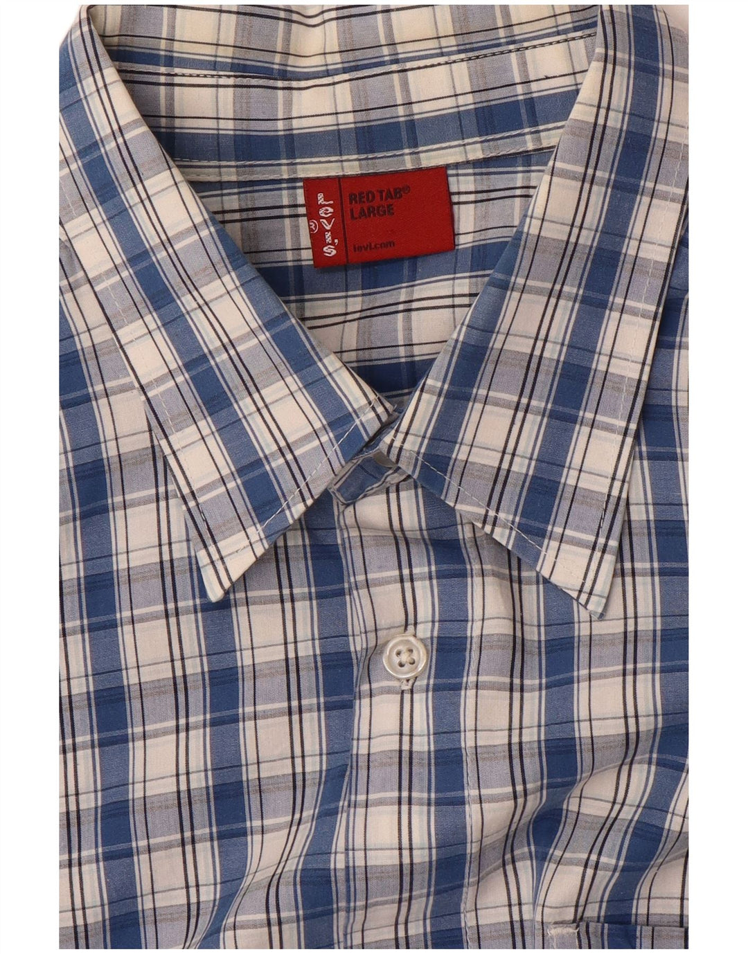 Camisa masculina Levi's grande xadrez azul
