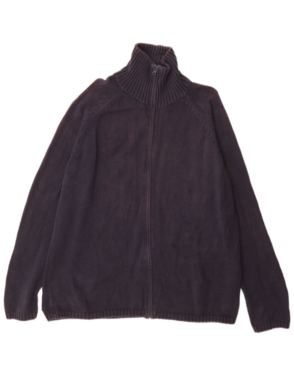 Suéter cardigã masculino Zara XL azul marinho algodão