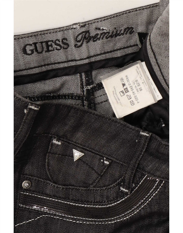 Guess Calça Jeans Feminina Bootcut Slim W26 L33 Cinza Algodão