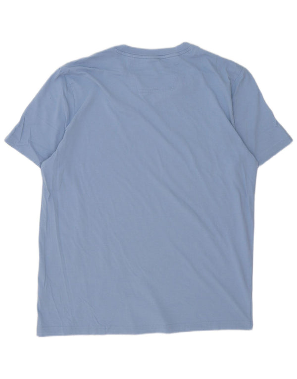 Camiseta gráfica masculina Hugo Boss Top XL algodão azul