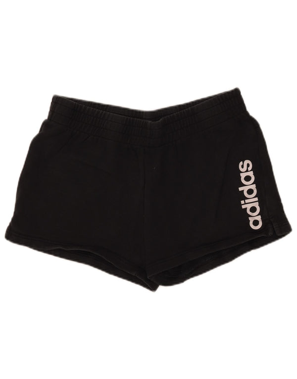 Shorts esportivos gráficos femininos Adidas UK 16/18 grande algodão preto