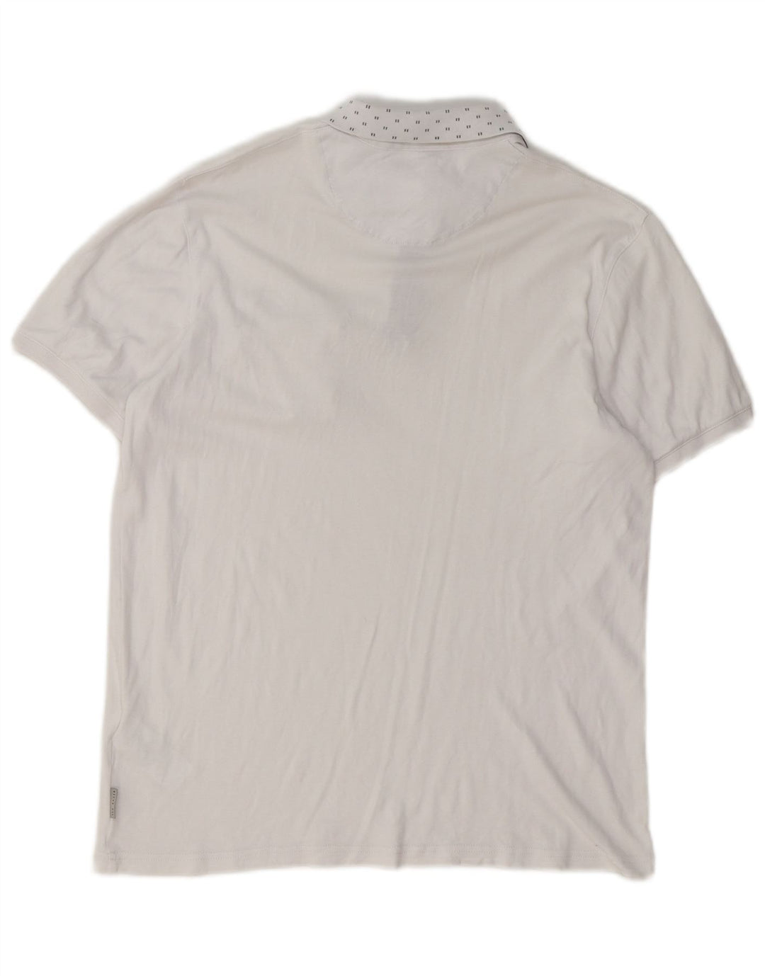 Camisa polo masculina Ted Baker tamanho 2 pequeno algodão branco