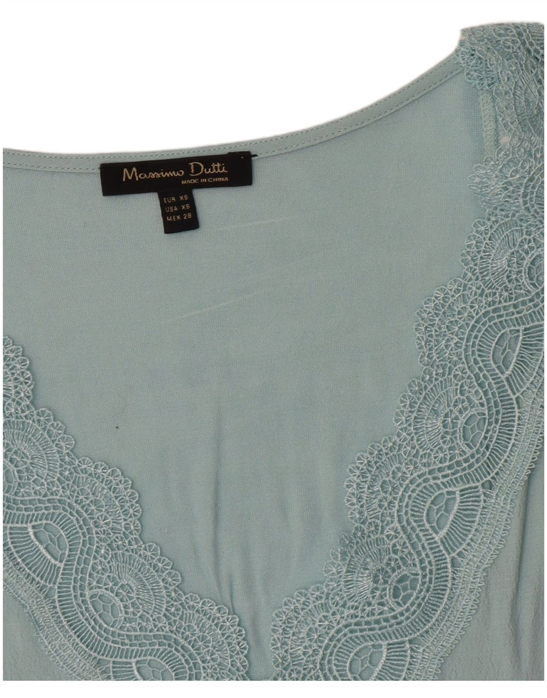 Blusa feminina sem mangas Massimo Dutti Top UK 6 XS Azul