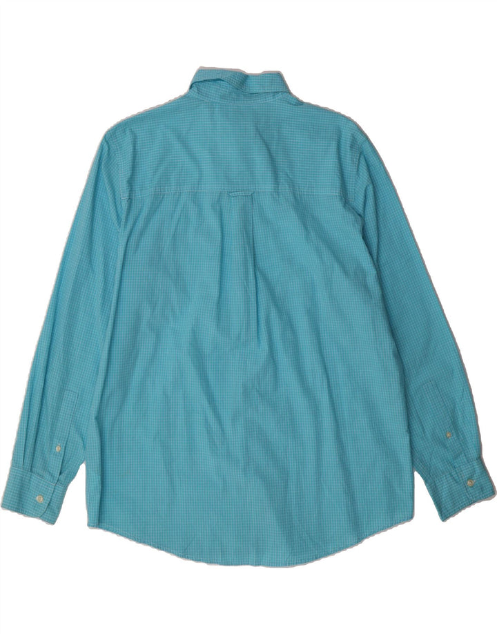 CHAPS Mens Shirt Large Blue Gingham Cotton Vintage Chaps and Second-Hand Chaps from Messina Hembry 