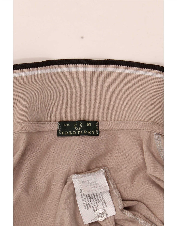Camisa polo feminina Fred Perry Reino Unido 12 algodão cinza médio