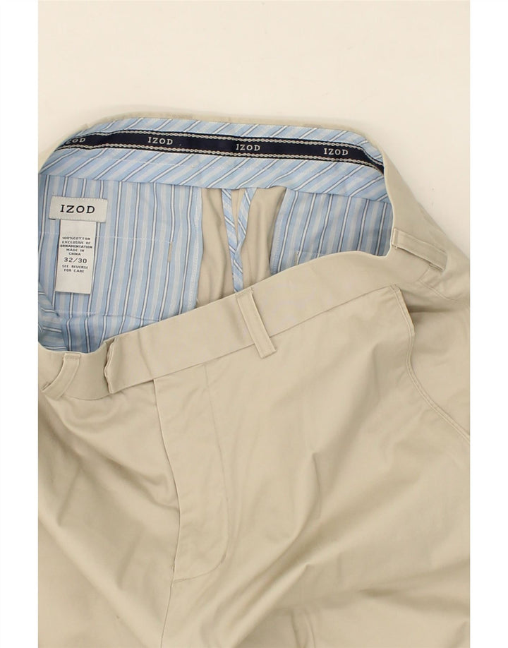 IZOD Mens Straight Casual Trousers W32 L27  Beige Cotton Vintage Izod and Second-Hand Izod from Messina Hembry 