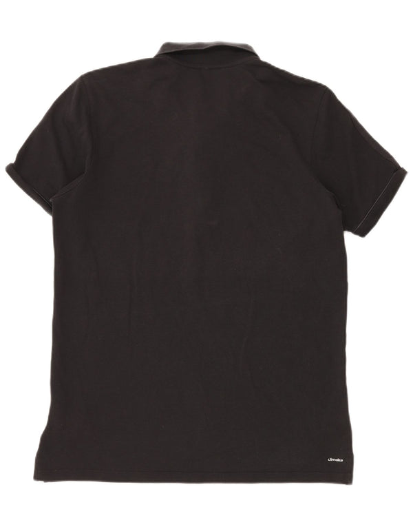 Camisa polo masculina Adidas Climalite grande algodão preto