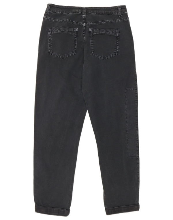 Calças cortadas cônicas femininas MINT VELVET UK 8 pequenas W26 L25 azul marinho